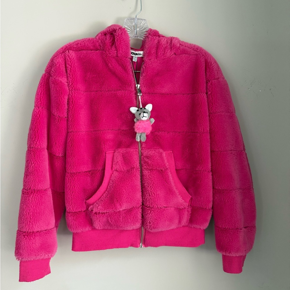 Fashion Nova Kids Pink Fuzzy Jacket